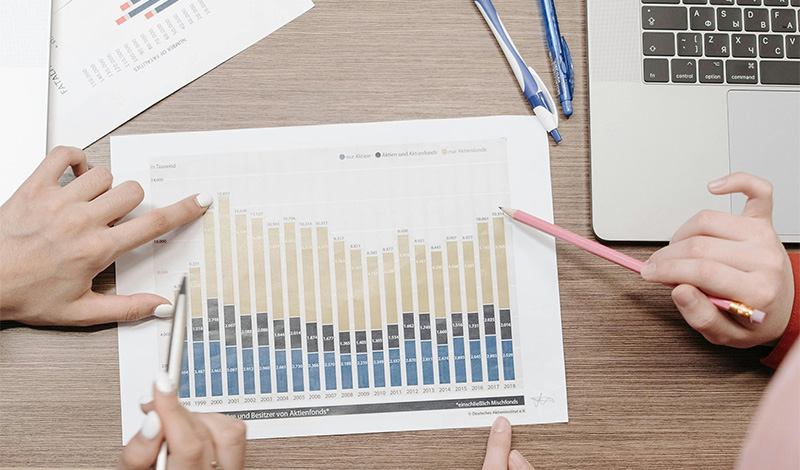 Travail sur un document de plan financier